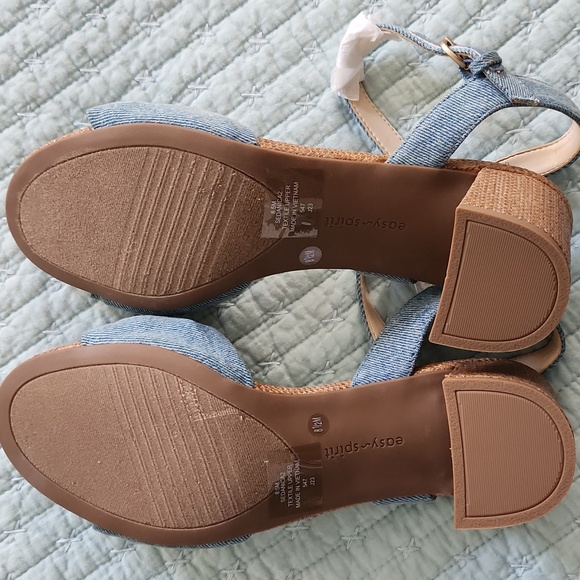 NEW Easy Spirit Denim Sandals 8.5 - Picture 5 of 8